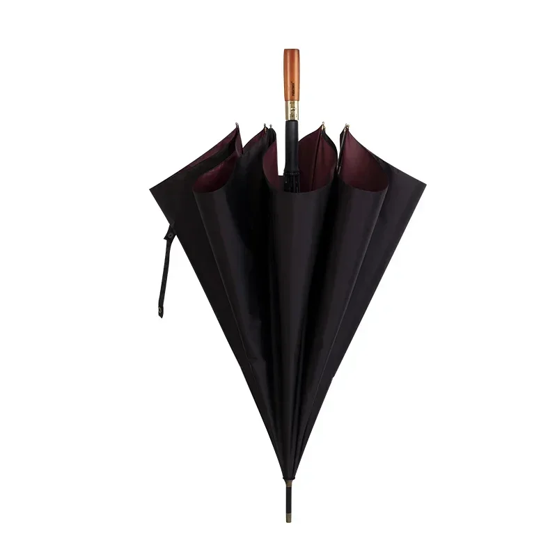 Parachase 120cm Big Umbrella Men Windproof Reinforced Golf Long Umbrellas Business Wood Handle Automatic Umbrella Rain Paraguas