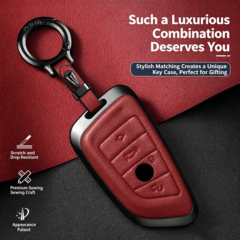 Zinc Alloy for BMW 1 3 5 7 Series X1 X3 G02 X5 F15 F16 M3 M4 F30 F31 F32 F34 F20 F21 F07 F10 G30 Remote Car Key Case Cover Fob