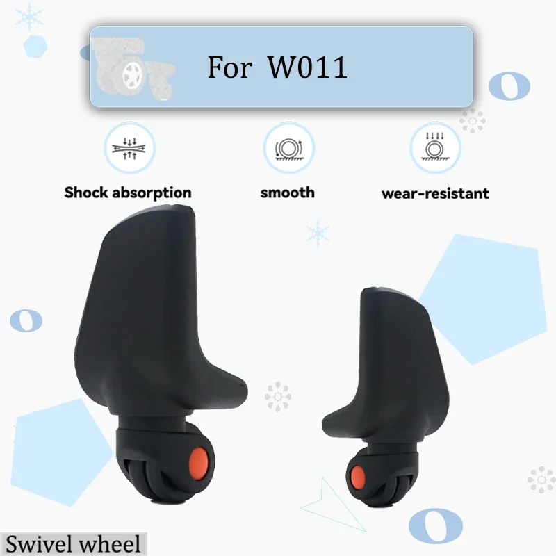 

For W011 Anti-Shock Luggage Replacement Wheels Smooth Rolling Swivel Casters Universal Fit Suitcase Repair Kit