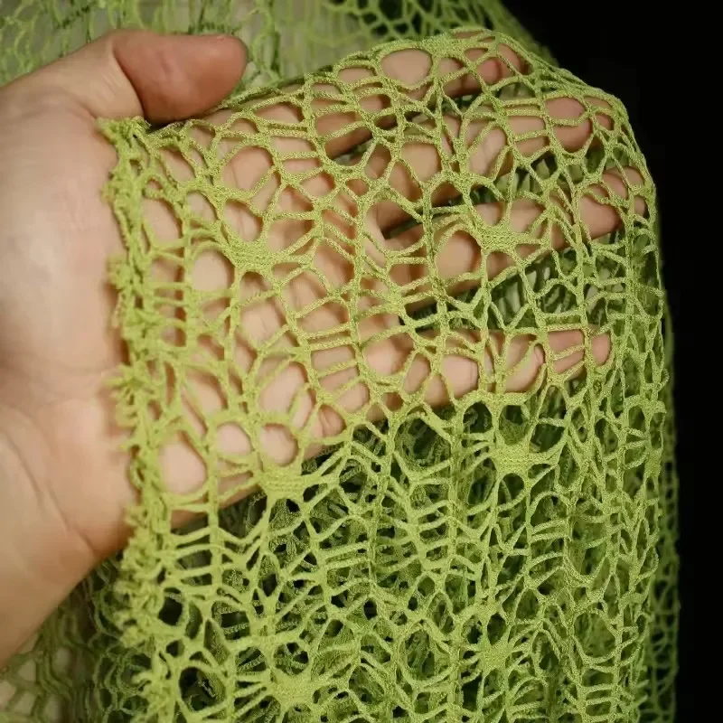 1m Irregular Shaped Hollowed-Out Fishing Net Fabric Creative Large Mesh Cloth for Fashion Clothing DIY Sewing Designers Fabrics