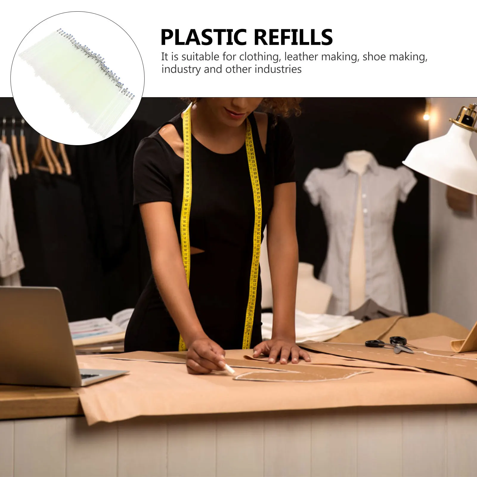 

100Pcs Colorless Invisible Marker Pen Refills Plastic Odorless Refills for Tailor Sewing Handicraft Embroidery