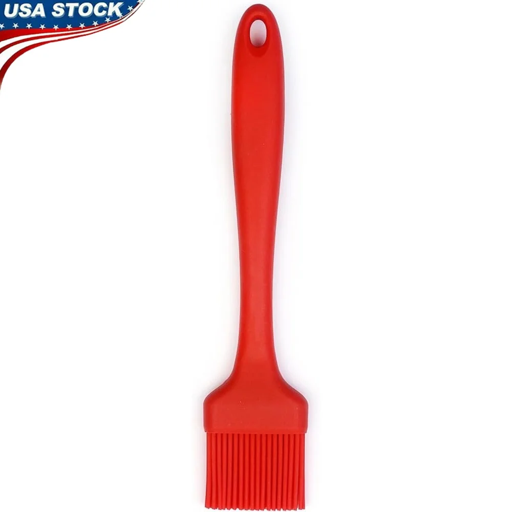 

Silicone Basting Brush 8.75 Inch Heat Resistant Dishwasher Safe Kitchen Tool BBQ Baking Sauces Marinades Glazes and Egg Wash