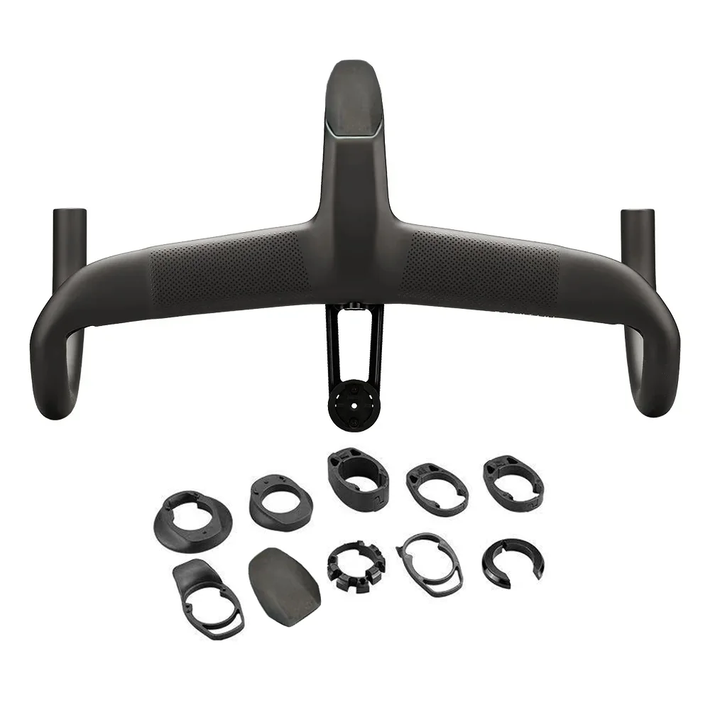 Full Carbon Road Bike Integrated Cockpit Handlbar -10° OD2 31.8mm Gravel Racing Bike Internal Routing Bicycle Reduce Bent Bar
