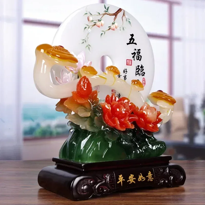 Feng Shui Safe Happy Resin Ornaments Crafts Living Room Wine Cabinet Decorations Office Decor Housewarming Gifts Accessories