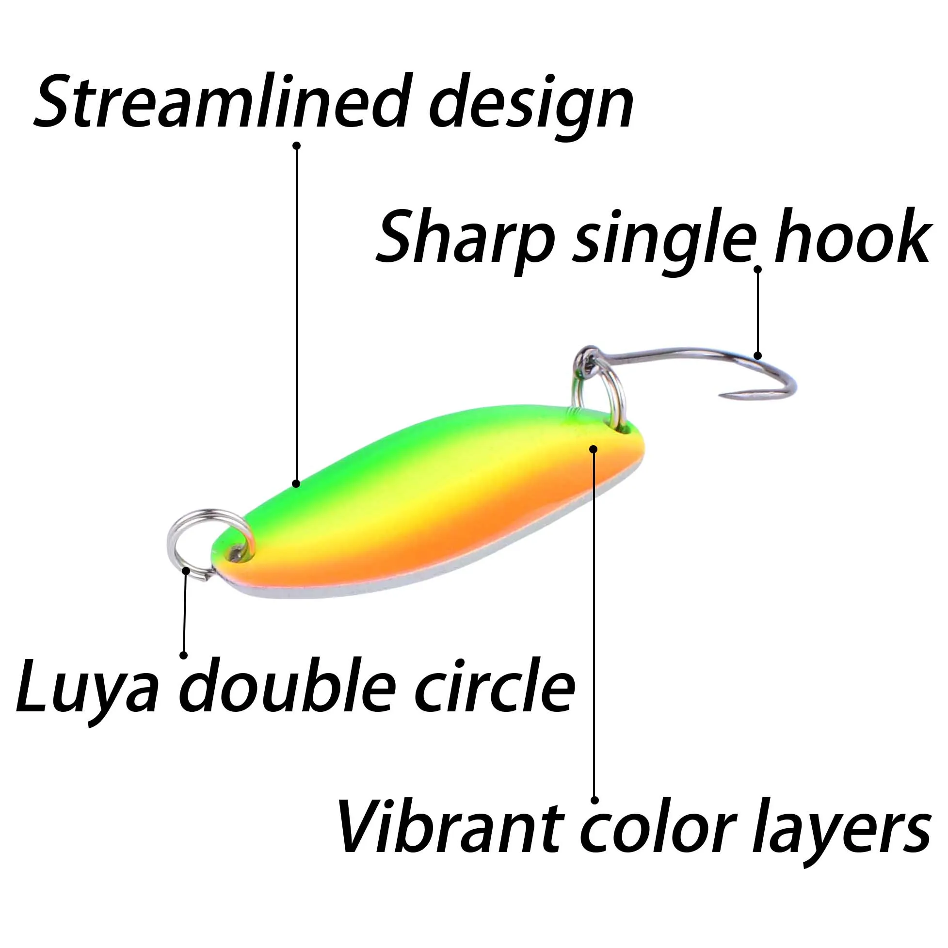 Cuchara metal duro oscilante para carpa, señuelo colorido - imagen 4