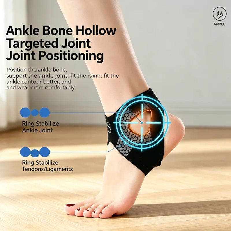 Ultra Thin Compression Ankle Brace Bi Directional Strap Stabilizer for Tendon Repair Ankle Fixation Support Wrap