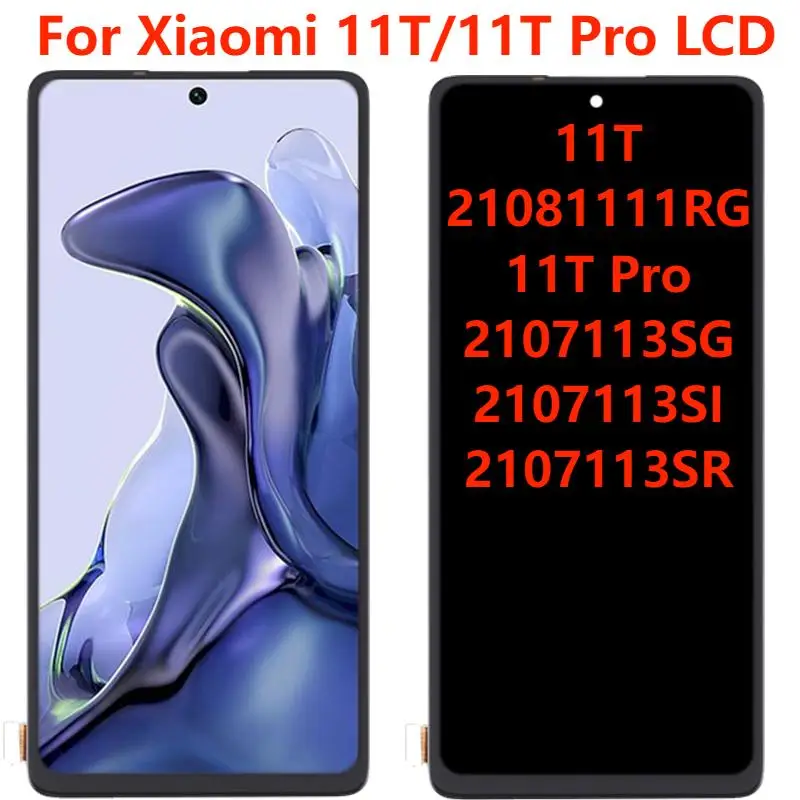 

ЖК-дисплей с рамкой для Xiaomi Mi 11T 21081111RG, дисплей 6,67 дюйма Mi 11T Pro 2107113SG, дигитайзер сенсорного экрана в сборе, ремонт, оригинал