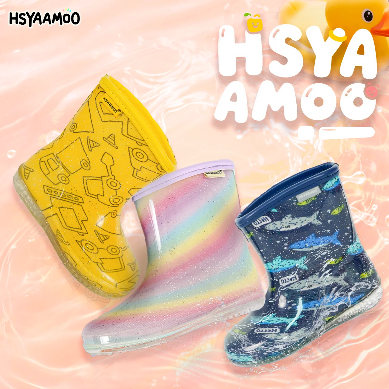 

Babies Can Wear Rain Boots, Waterproof and Non-Slip, Soft and Comfortable Soles, Easy to Clean, Suitable for Outdoor Activities