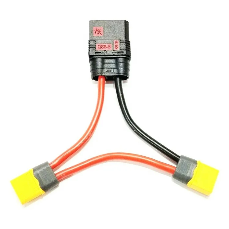 5PCS QS8-S 시리즈 안티 스파크 케이블 여성용 QS8 커넥터 남성용 TRX XT60 XT90 EC5 플러그 RC UAV 드론 하네스 플라스틱 소재