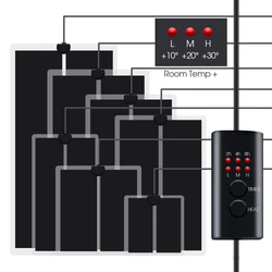 5-45W wodoodporne rośliny poduszka elektryczna cieplejsze mata grzewcza z 3-biegowym regulatorem temperatury 2/4/6H rozrządu Terrarium dla gadów grzejniki