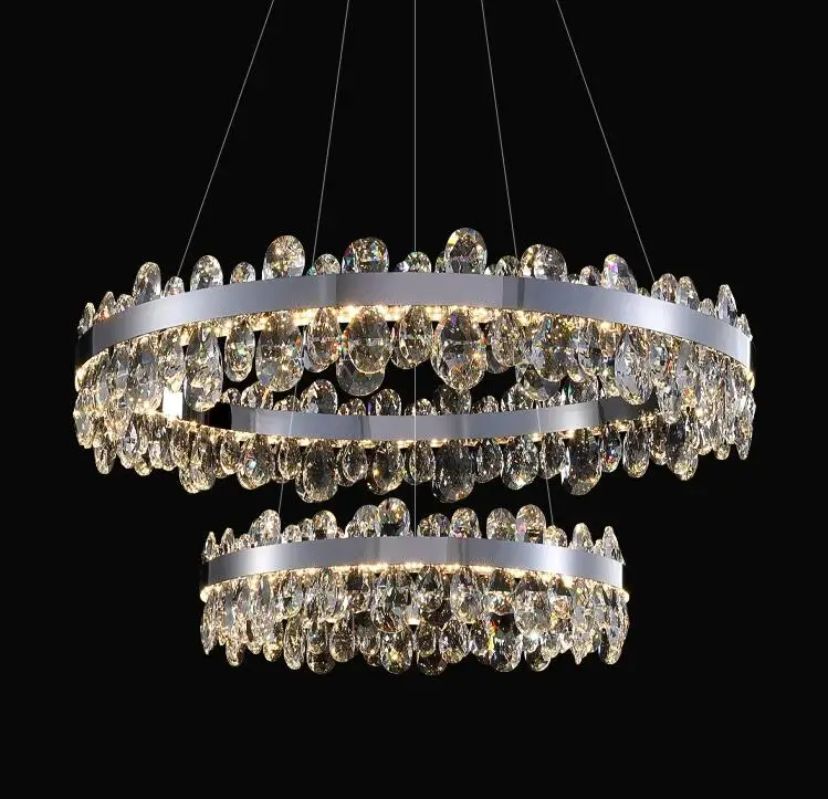 Imagem -02 - Modern Lustre Crystal Chandelier Iluminação para Sala e Quarto Luxury Hotel Luz Decorativa Ilha Light Fixture