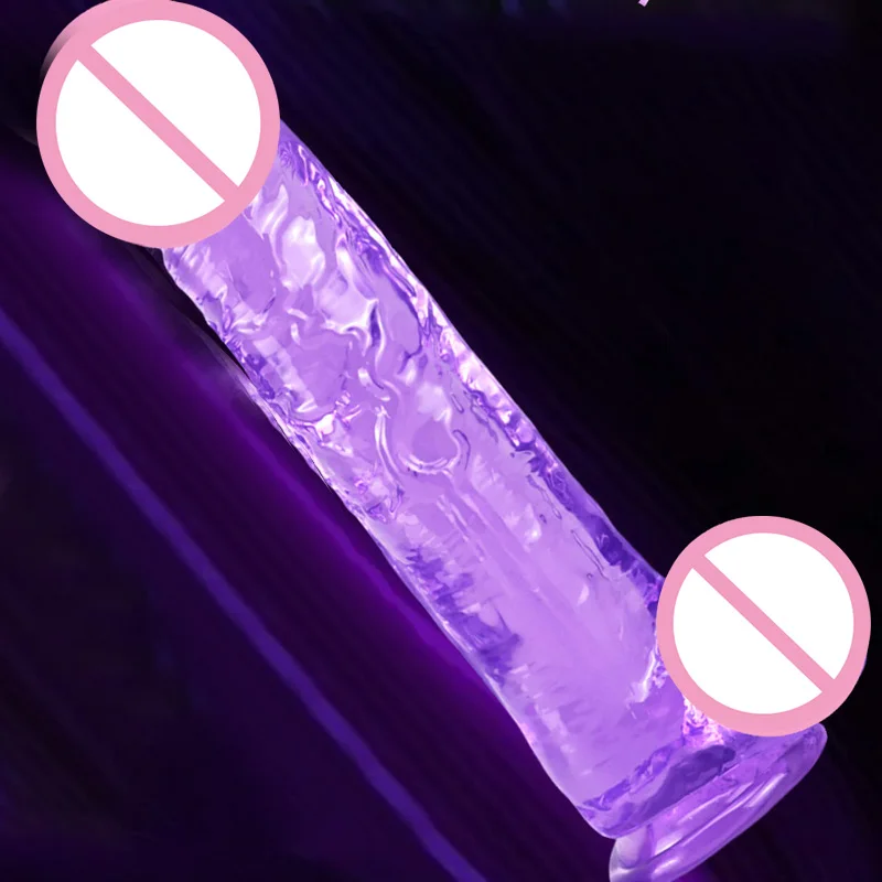 Realistic Transparent Dildo Women Anal Dick Penis Strong Suction Cup Vaginal Masturbators Stimulation Adult Sex Toys for Woman view 4