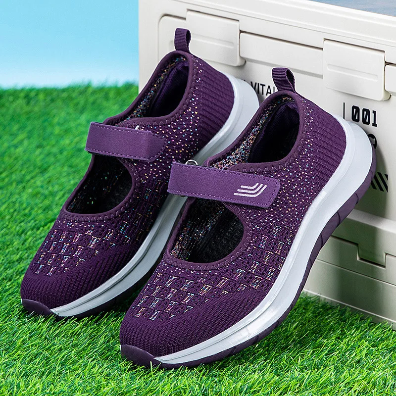 

Летние дышащие женские кроссовки, модная женская удобная прогулочная обувь, женская обувь без шнуровки на плоской подошве, повседневная женская рабочая обувь