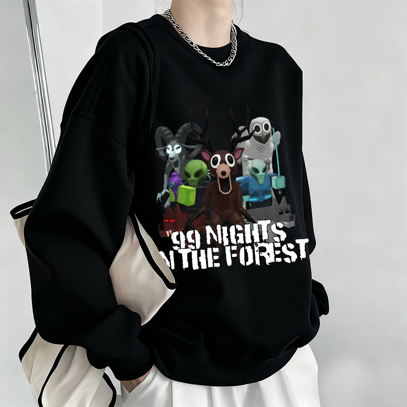 لعبة 99 ليال في الغابة النساء الرجال الشارع الشهير الجرافيك تي شيرت الأسرة الملابس على قماش أنيمي التي شيرت Y2k ملابس حريمي #2