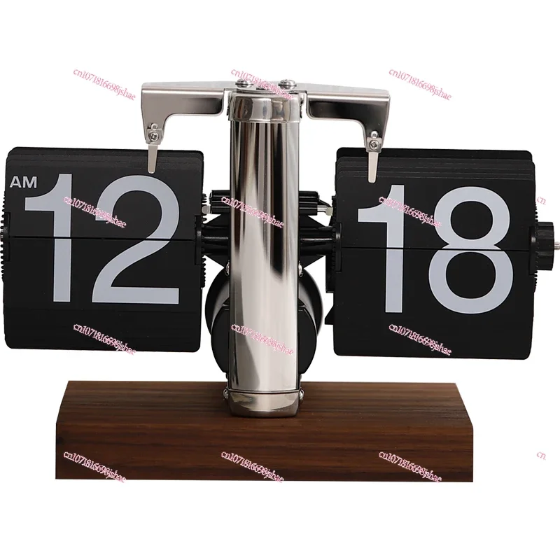 

Modern Light Luxury Automatic Page Turning Mechanical Clock Desktop Ornament High-end Sense of Appearance