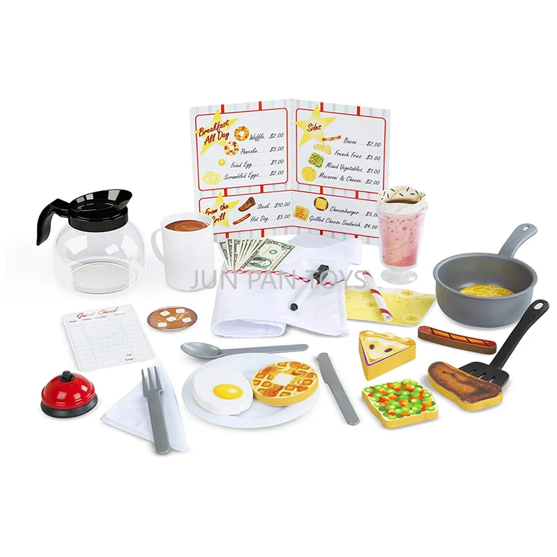 Melissa & Doug Star Diner Restaurant Play Set Little Tikes Shop 'n Learn Smart Lunch Smart Dinner Ice Cream Play Set Kid Toy 1pc