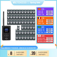 Retekess Wireless Tour Guide Audio System FT11 FM Transmitter PR13 FM Radio Receiver Tour Guide Conference Church Hajj Training