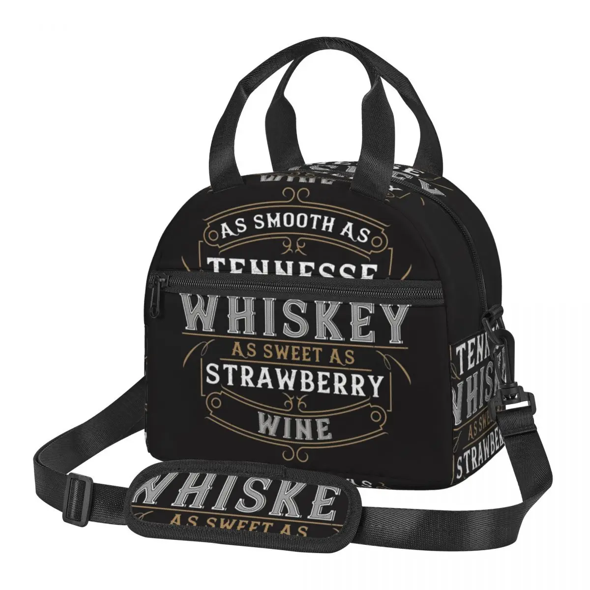 As Smooth As Tennessee Whiskey Lunch Bags Insulated Bento Box Resuable Lunch Tote Picnic Bags Cooler Bag for Woman Children