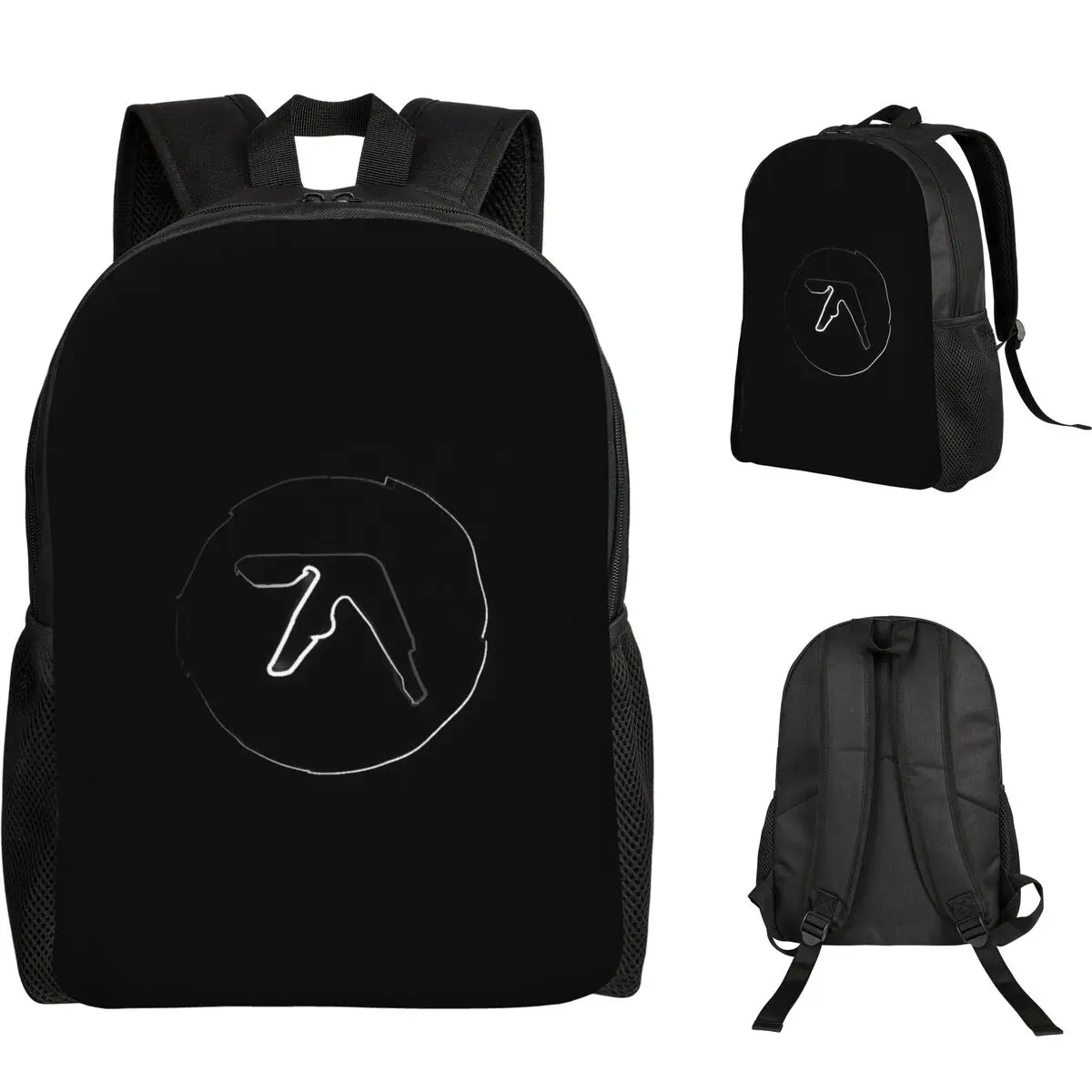 

Aphex Twin Creative Y2K Logo Backpack Student Boys Girls BookBag School Bag Computer Shoulder Bags