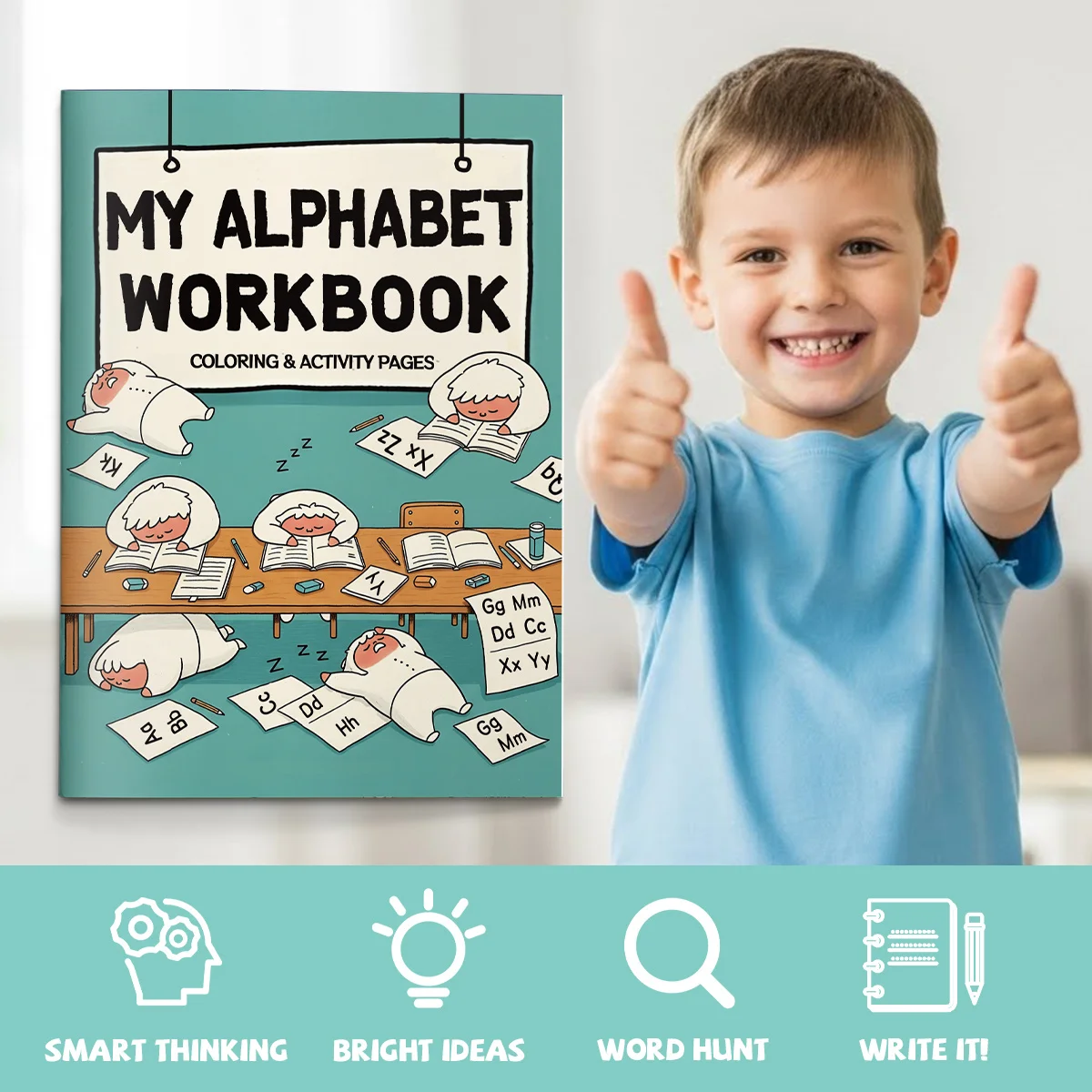 Letter Tracking and Coloring Workbook - Creative A-to-Z Learning Book for Improving Writing, Letter Recognition, and Vocabulary