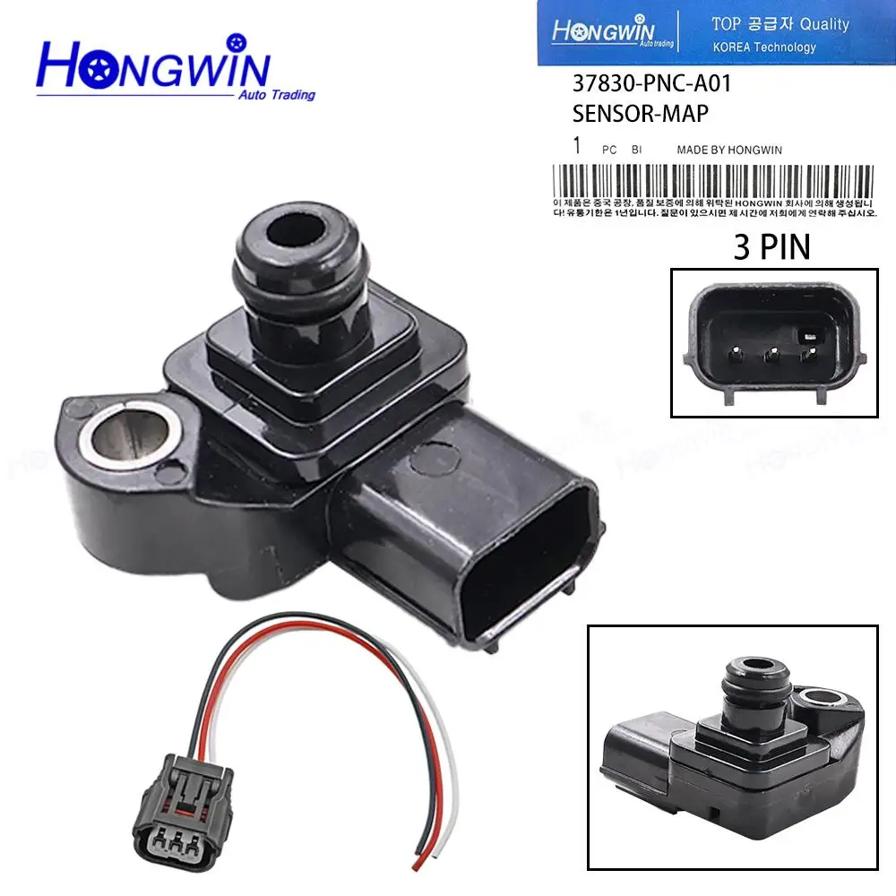 37830-RNA-A01 MAP1004 AS336 Manifold Absolute Pressure Map Sensor & Wire Fit HONDA ACCORD RIDGELINE PILOT ODYSSEY ACURA ILX