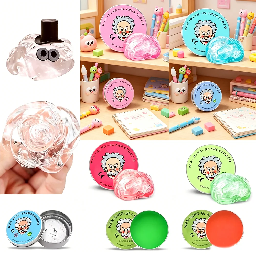 

Lab Putty Crystal Clear Glass (1 Pack) Best Thinking Smart Crazy Stress Putty with Tin, Sensory & Bouncing Toy Children Gifts