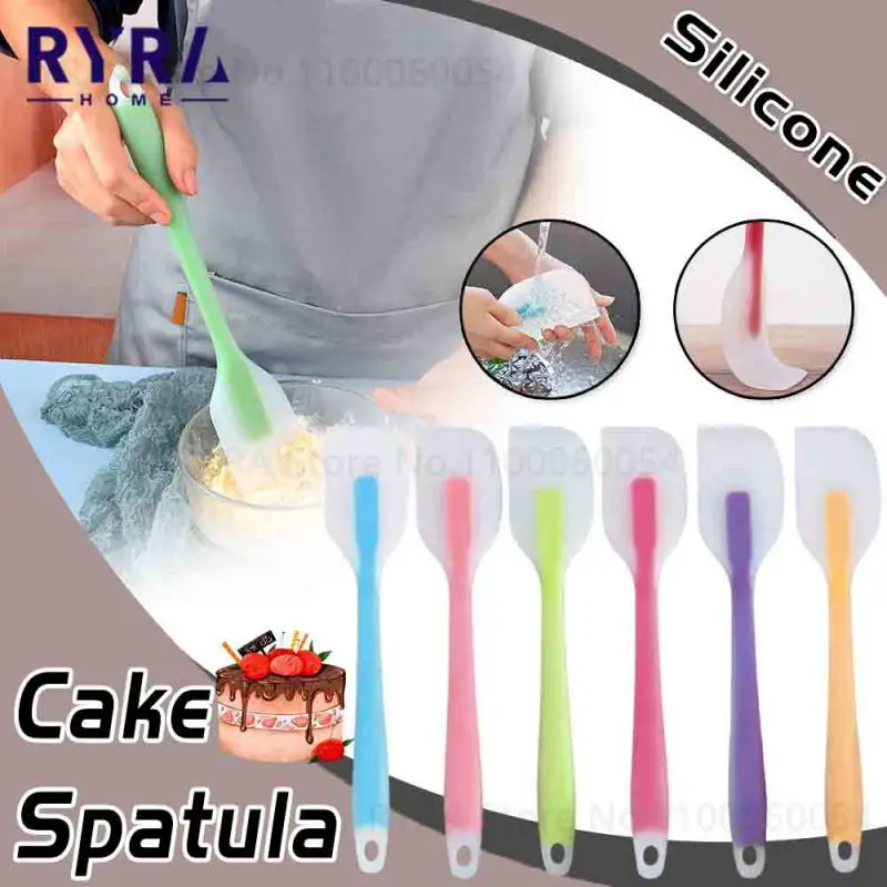 Silicone Scraper Baking Cream Butter Cake Spatula Baking Tool Semi Transparent Handle Heat-Resistant Scrapers Kitchen Utensils