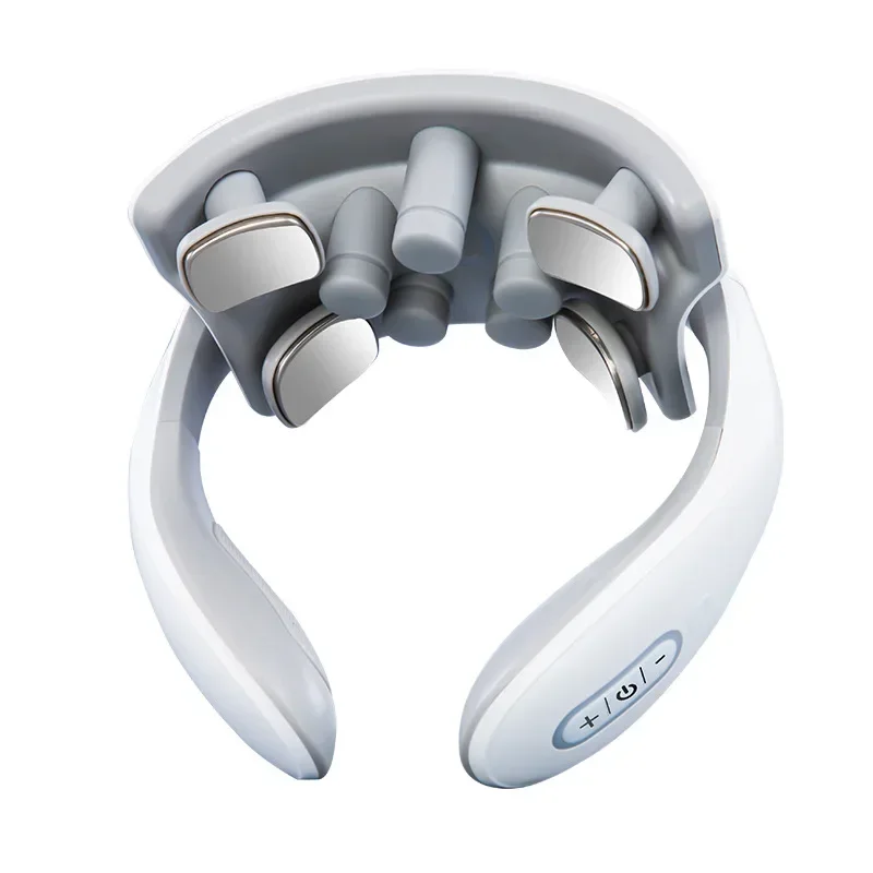 

1PS 2/3/4/6/8 Head Rechargeable Heating Portable Intelligent Cervical Massager Breathing Light Vibration Hot Cervical Instrument