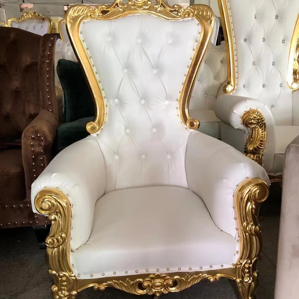 Wholesale China Wedding Furniture Gold King Child Kids Throne Chair for Party view 2