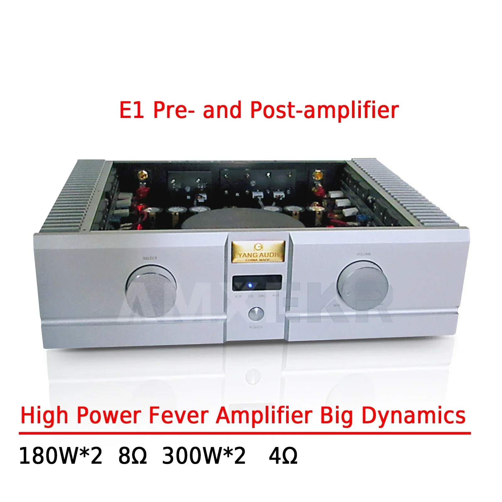 

AMXEKR E1 Front and Rear Stage Combined Machine High Power Fever Amplifier Large Dynamic Hifi Amplifier for Home Use