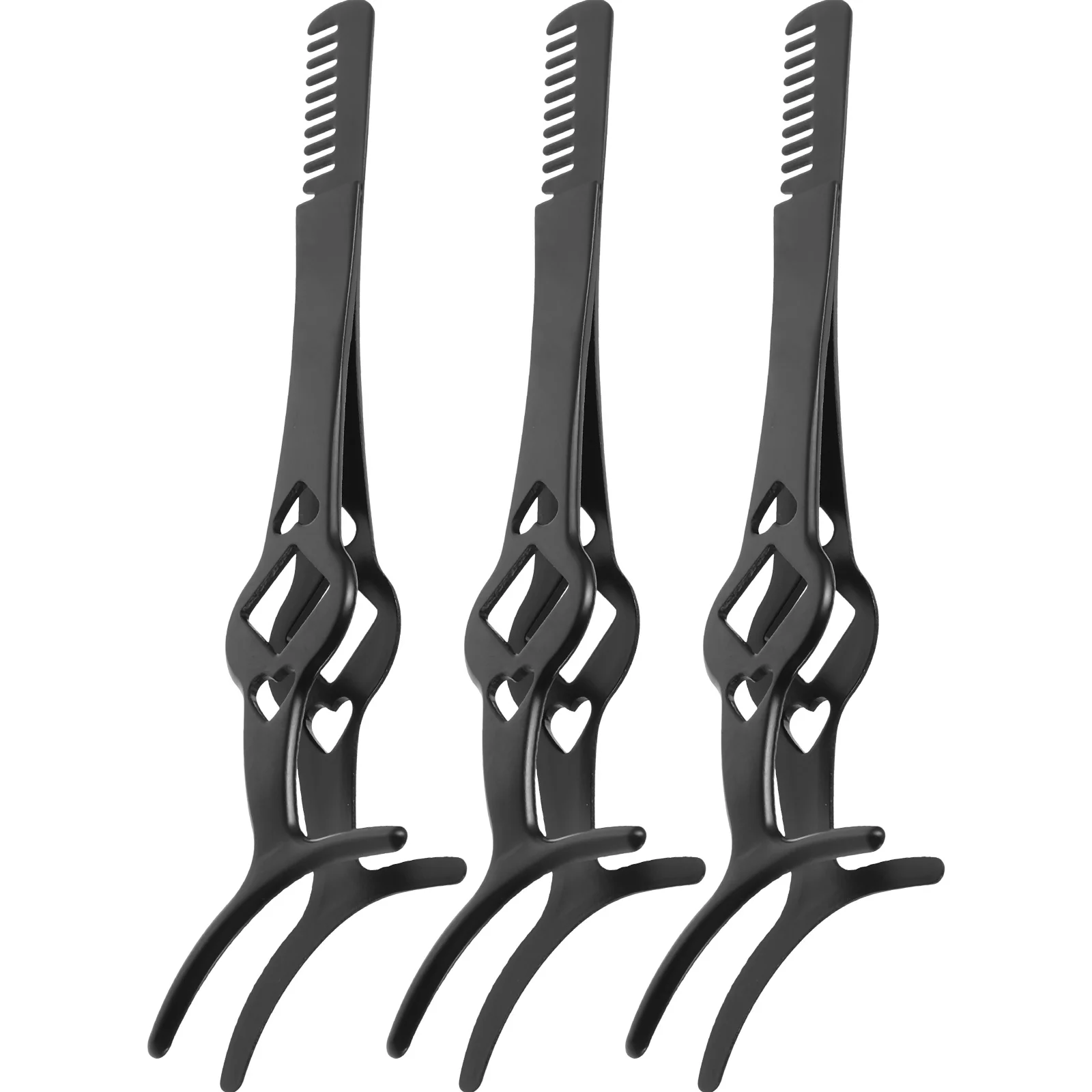 3 pçs pinça de cílios lash braçadeira de aço inoxidável aplicador de cílios postiços compacto multi funcional ferramenta lash para mulher