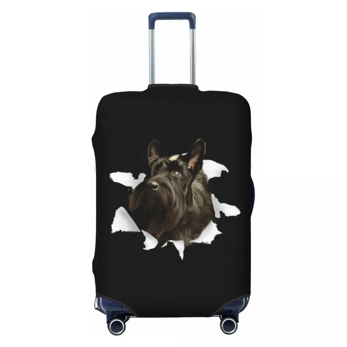 Custom Scottish Terrier Dog Suitcase Cover Dust Proof Scottie Luggage Protective Covers for 18-32 inch