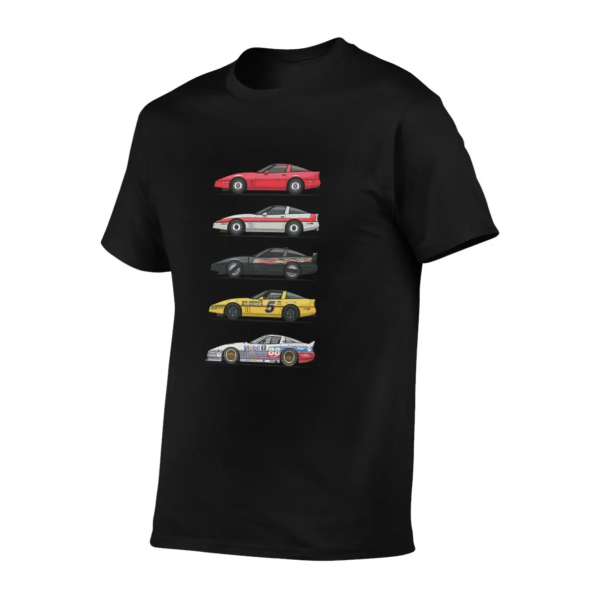 Stack Of Bowtie C4 Corvettes Coupes And Racecars T-shirt Tee Shirt Gift Style Premium Best Seller