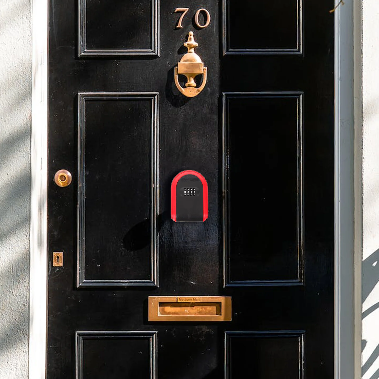 

Password Key Red ABS Plastic Lock Boxes for Key Lock Box Wall Mount Keys Home Office Construction Sites Security Storage Box