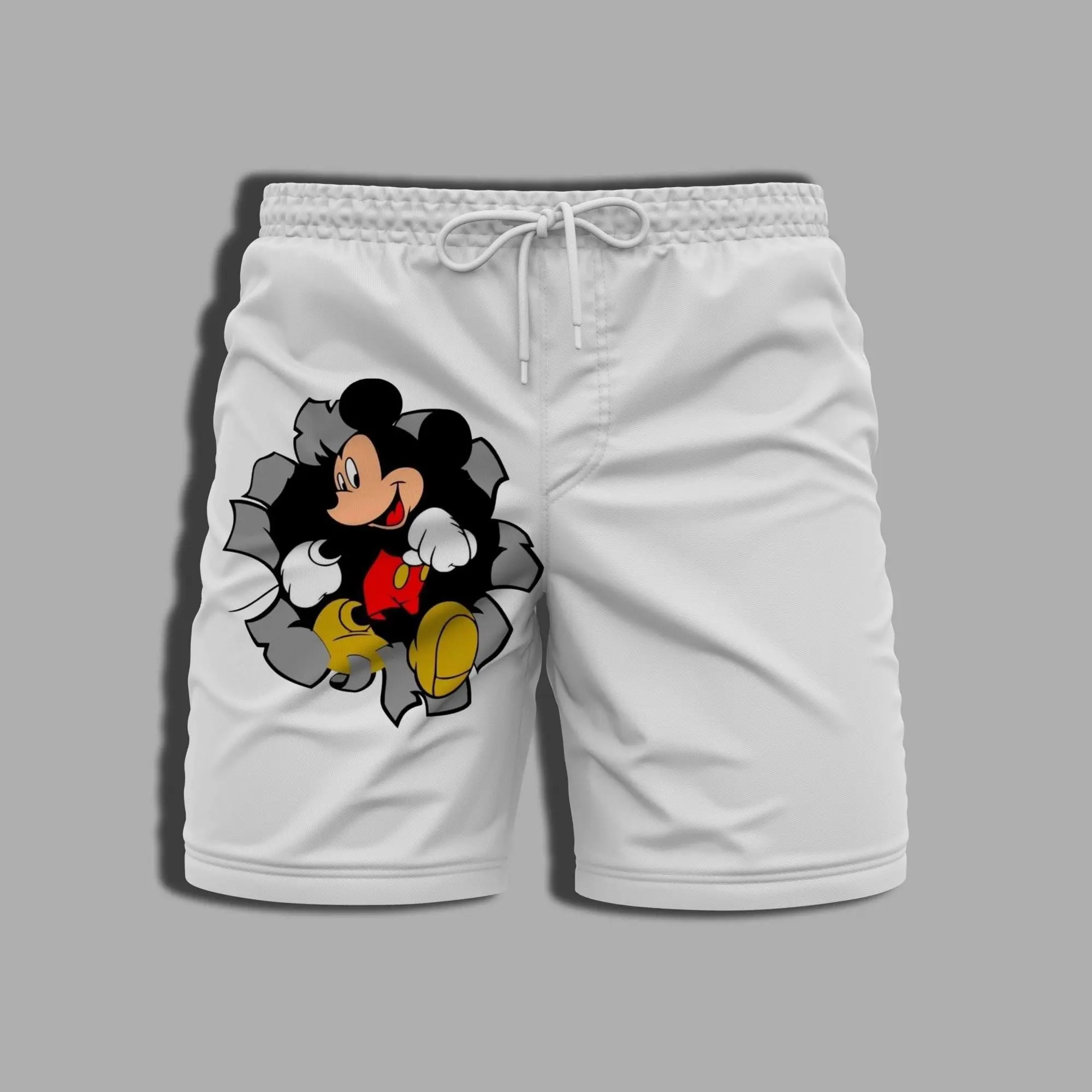 Printing Mickey Disney Swimsuit Male Shorts for Women Pants Beach Gym Summer Men\'s Clothing Bathing Suit Man Whole Swim Disney