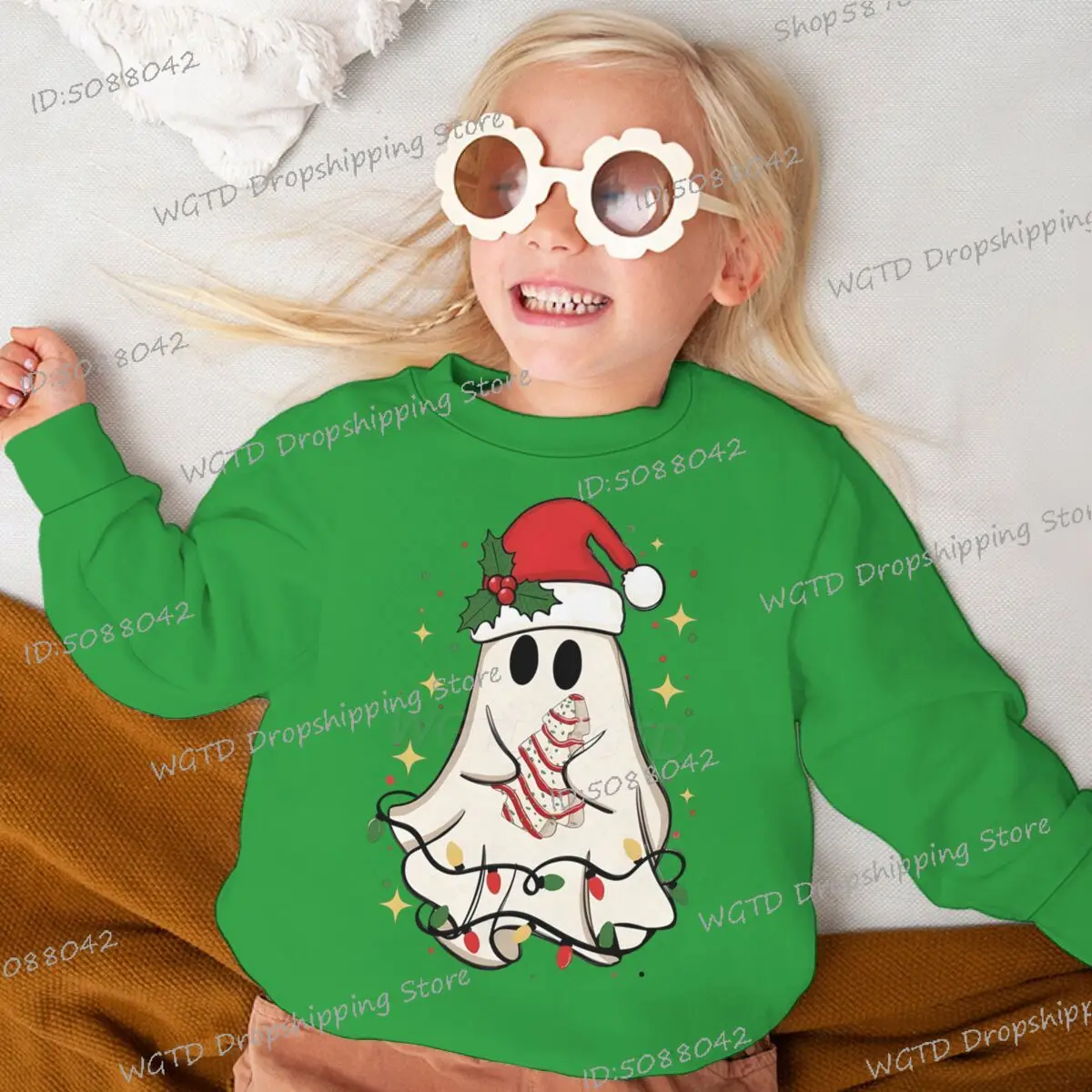 2025 عيد الميلاد الاطفال ملابس الكرتون بو عادية كم طويل البلوز 3-13 سنة بنين بنات فضفاض الأساسية بلايز عيد الميلاد بلوزات #1