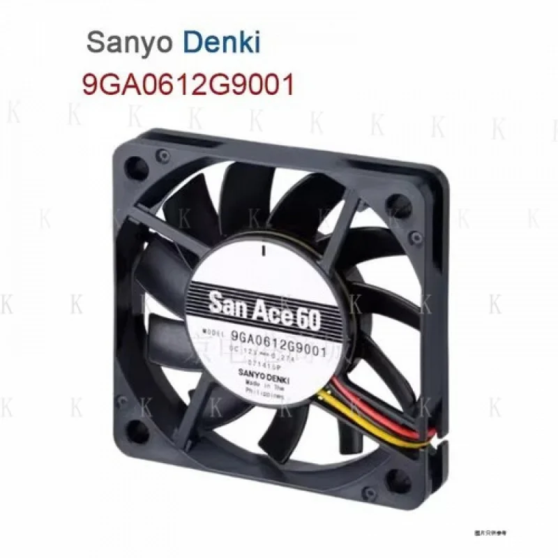 

C FOR Sanyo 9GA0612G9001 6010 DC12V 0.27A 6CM 3-Wire Silent Cooling Fan