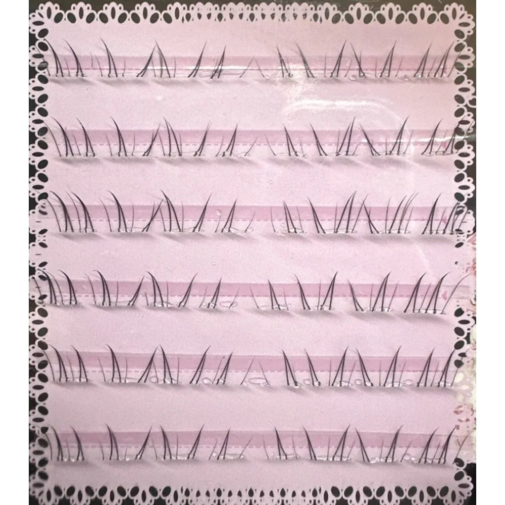 Extensiones de Pestañas Inferiores Individuales de 4-6mm, Sin Pegamento, Curva C, Negras, Autoadhesivas, para Cosplay y Maquillaje DIY