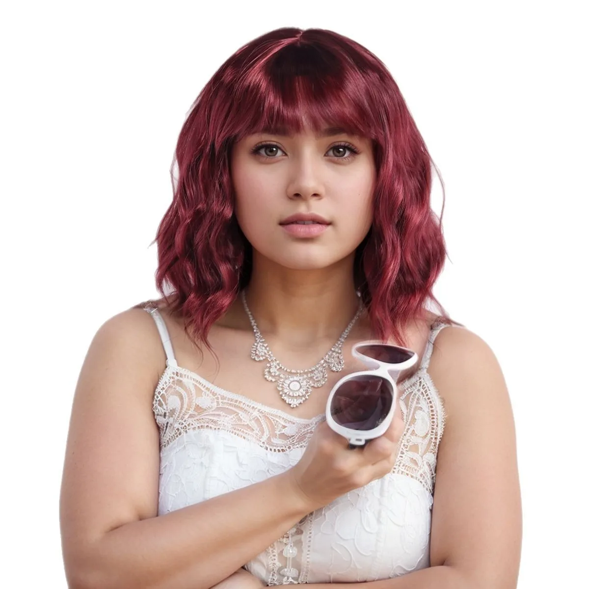 

Женщина Боб Волосы Вечерние наряды Модные аксессуары Челка Химическое волокно Парик Шарик Головные уборы Фиолетовый Короткие вьющиеся волосы Полный чехол на голову