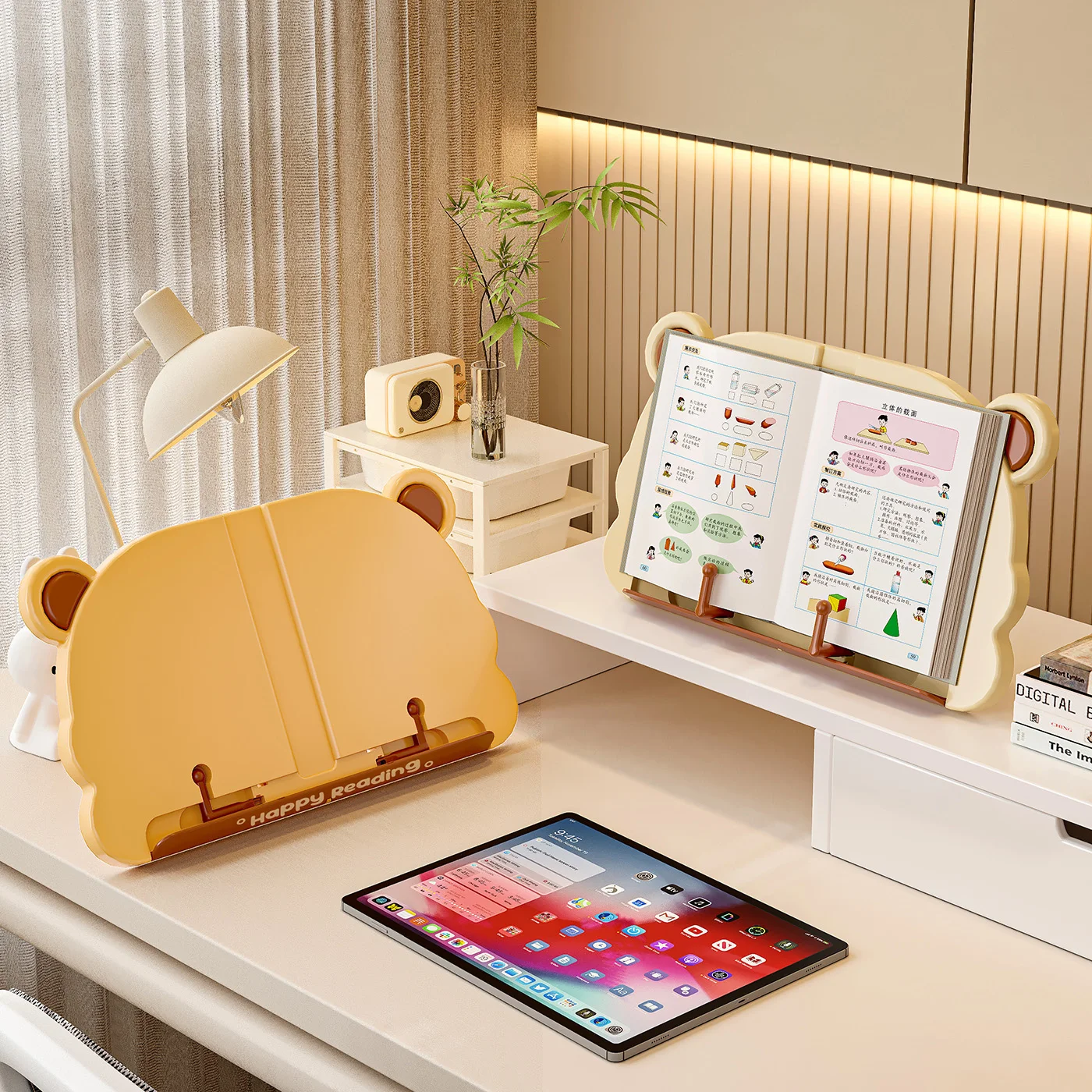 Adjustable Reading Stand for Kids Portable Bookends Desktop Reading Rack Multifunction Holder For Music Score Recipe Tablet
