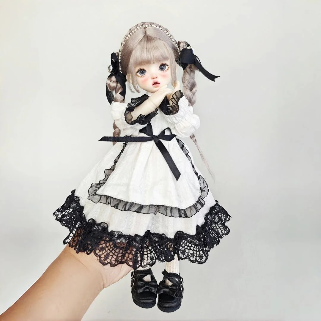 BJD doll clothes suitable for 1/4 size Cute black and white dress clothes set doll accessories (3 points)