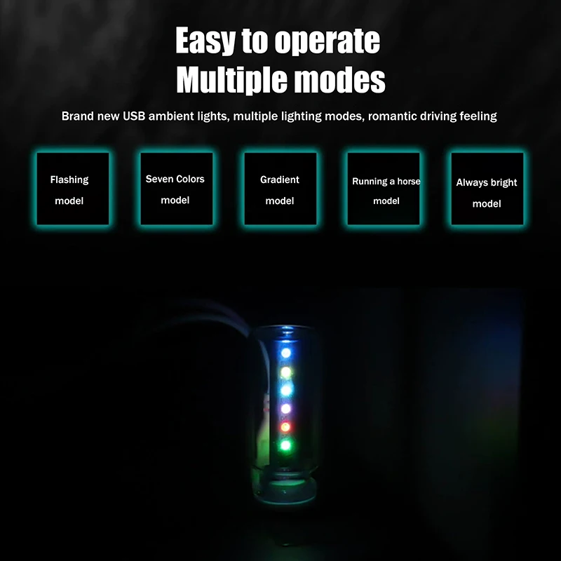 

Автомобильный USB-сенсорный ночник с регулируемой яркостью, светодиодная нить накаливания Plug and Play для автомобиля, спальни, декоративная атмосфера