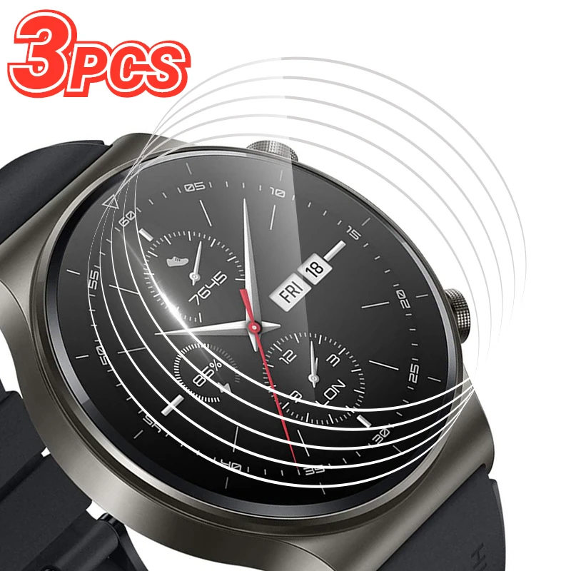 

3PCS For Huawei Watch GT2 46mm Smartwatch Full Coverage Tempered Glass Screen Protector Film For Huawei Watch GT2 Accessories