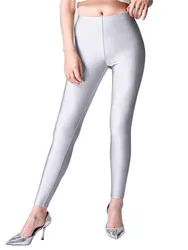 VISNXGI-mallas de entrenamiento para mujer, pantalones fluorescentes brillantes de realce, Color neón caramelo, Color blanco