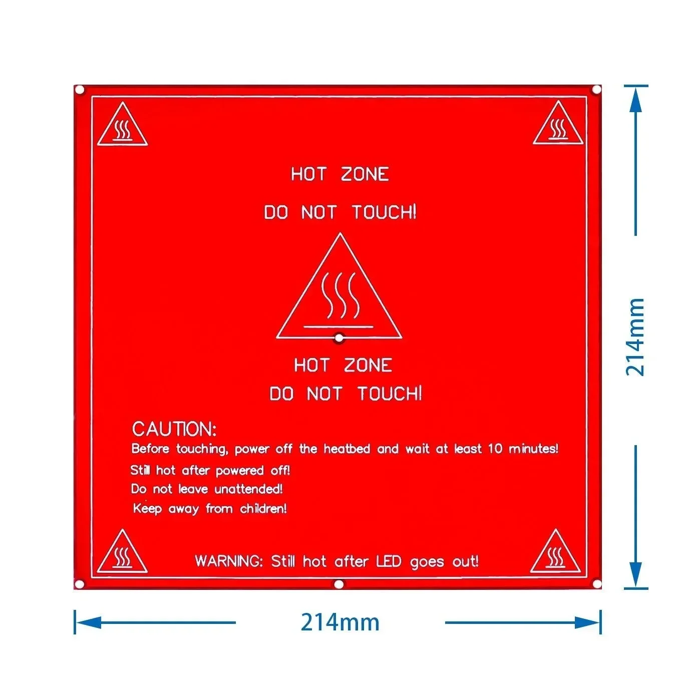 Hot Sale 1PCS Red PCB Heated Heat bed Heatbed MK2B Upgraded MK2A for Mendel RepRap CNC 3D printer Hot Bed HotBed Support 12V 24V