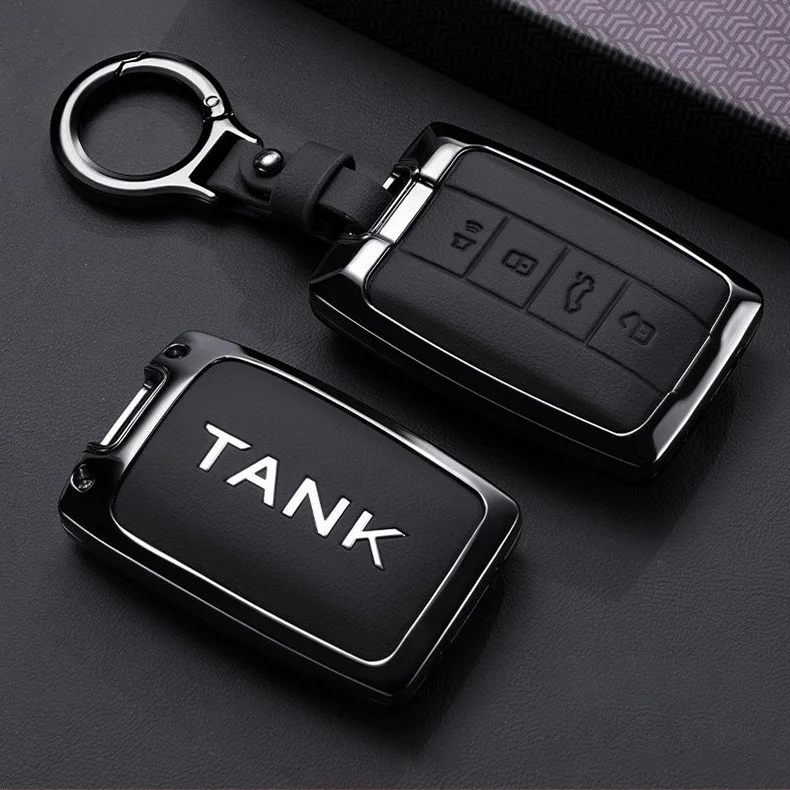 Zinklegierung Autoschlüssel-Hülle für Great Wall GWM WEY TANK 300 500 Tank300 Tank500 2022 2025 2026 Schlüsselanhänger Abdeckung Zubehör – Detail 3