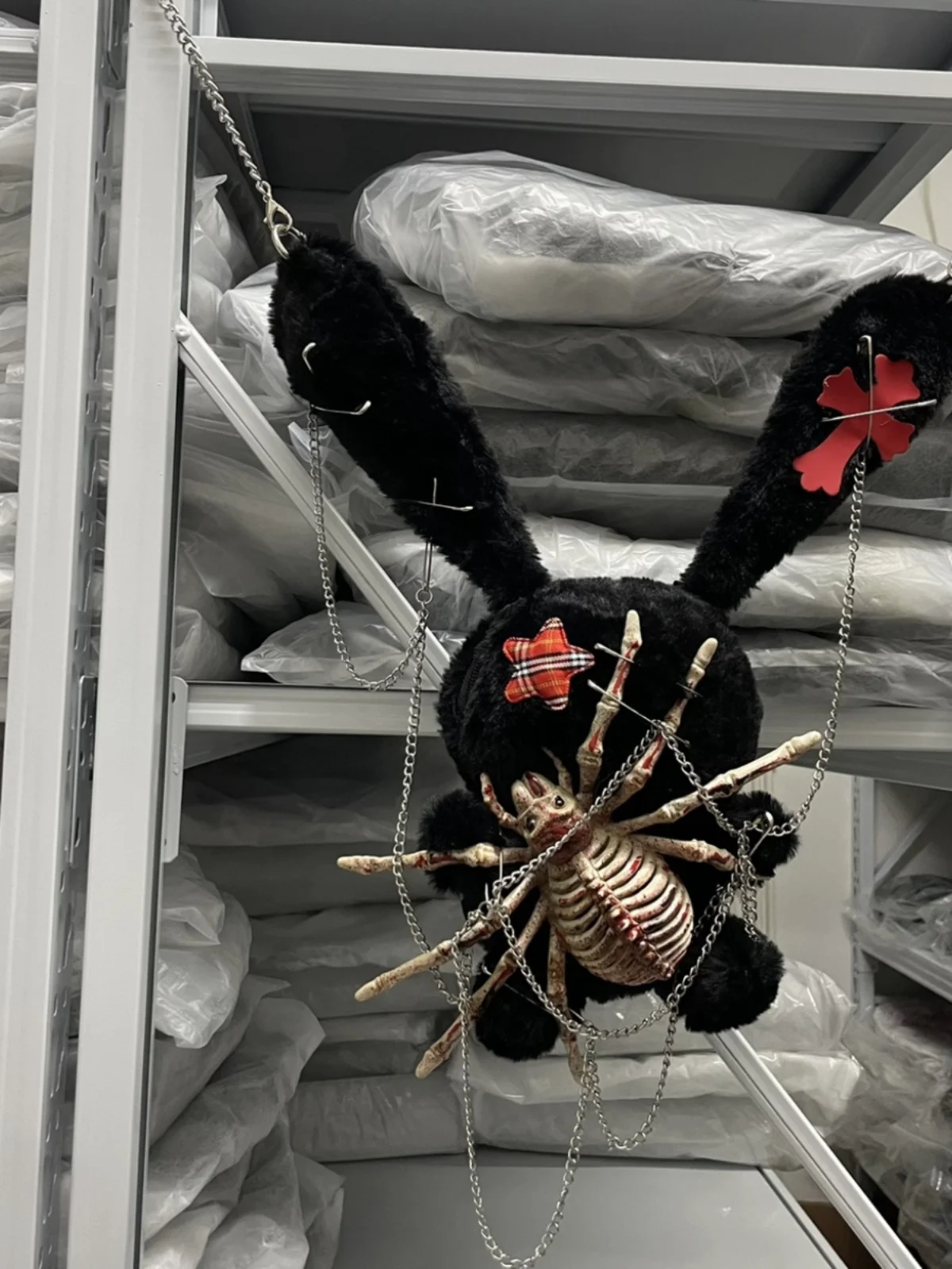 othic Lolita Halloween Cosplay Goth devil spider injured wounded bags Tote Women Y2K Girl Dark Bloody bunny Dolls Shoulder Bag