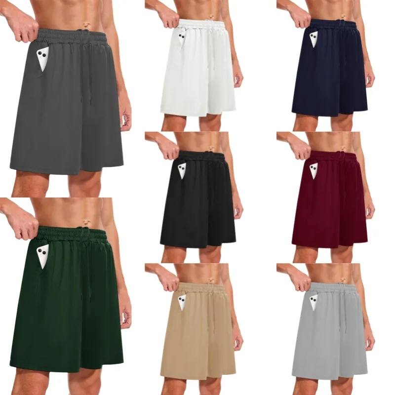 

Мужские быстросохнущие уличные летние спортивные шорты, повседневные свободные брюки для фитнеса и бега, дышащая спортивная одежда