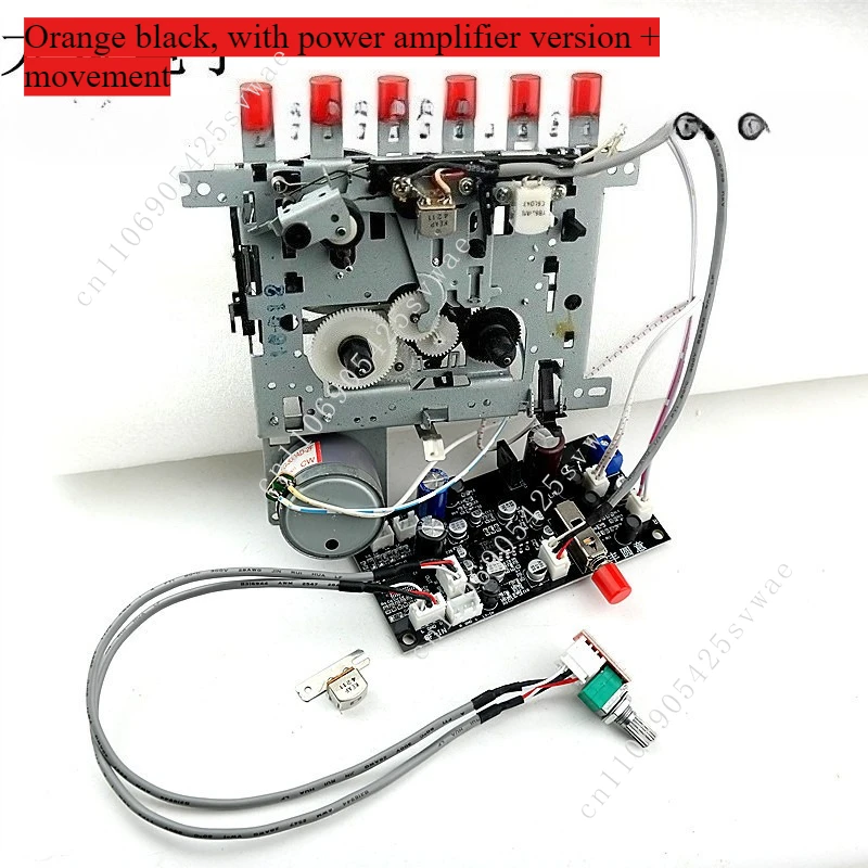 

TA7668 preamplifier card with stereo tape recorder head, cassette holder, desktop recorder, and playback mechanism