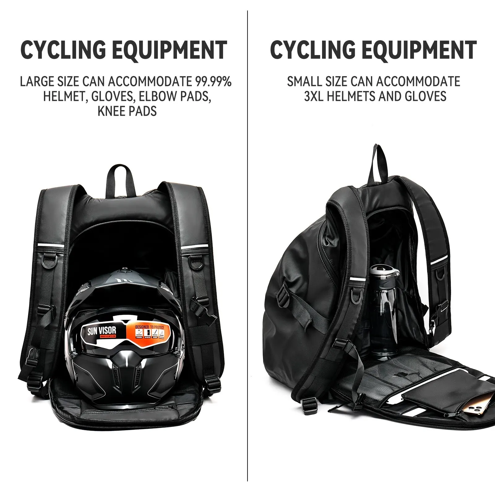 Zaino per moto Likros, zaino impermeabile pieghevole per casco, zaino da viaggio da uomo, borse portaoggetti per ciclismo, borsa per casco da moto